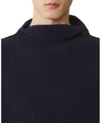  Diamond Detail Sleeveless Wool Sweater