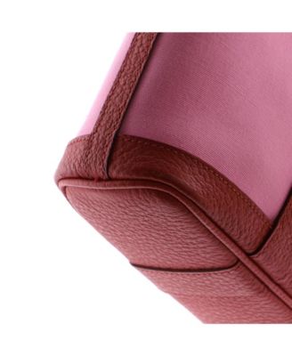 28 Garden File Tote Toile and Leather