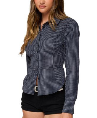  Lisbet Checkered Button Up Shirt