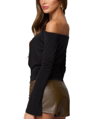  Kezya Draped Off Shoulder Top