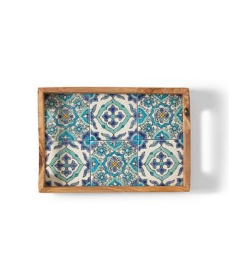  Sea & Sky Tunisian Tile Tray by Kamsah
