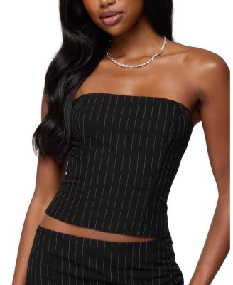  Maeve Pinstripe Strapless Corset