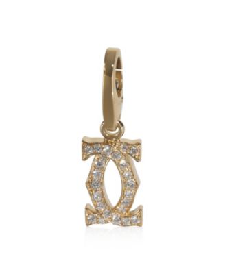 Vintage Double C de Cartier 18k Yellow Gold Pendant