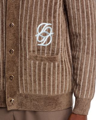 Monogram Stripe Cardigan Sweater
