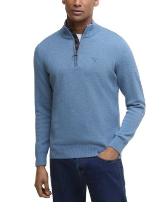 Cotton Half Zip Knitted Sweater