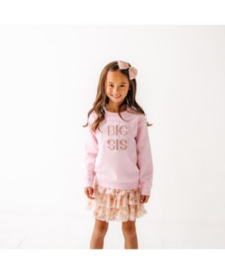 Girls&#39; Big Sis Embroidered Patch Sweatshirt - Baby, Little Kid