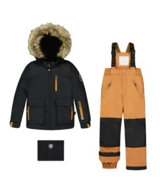  Boys' Two-Piece Play Snowsuit with Contrast Colorblocked Jacket - Little Kid