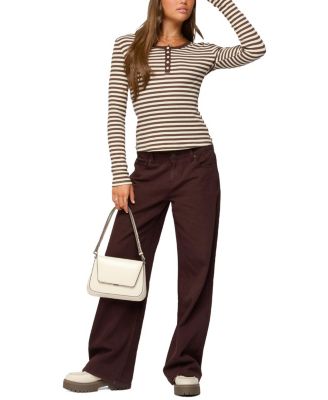 Roma Striped Henley Top