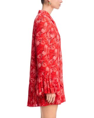 Botanical Floral A Line Mini Dress