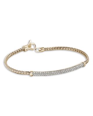 14K Yellow Gold Essentials Diamond Pav&eacute; Link Bracelet