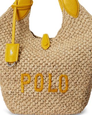 Polo Play Medium Raffia Shoulder Bag