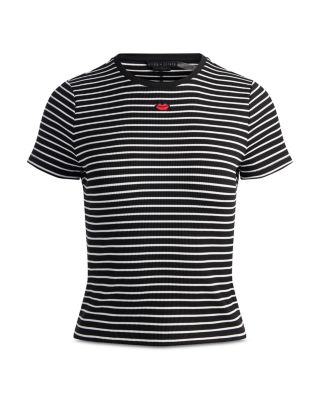 Cindy Embroidered Cropped Tee