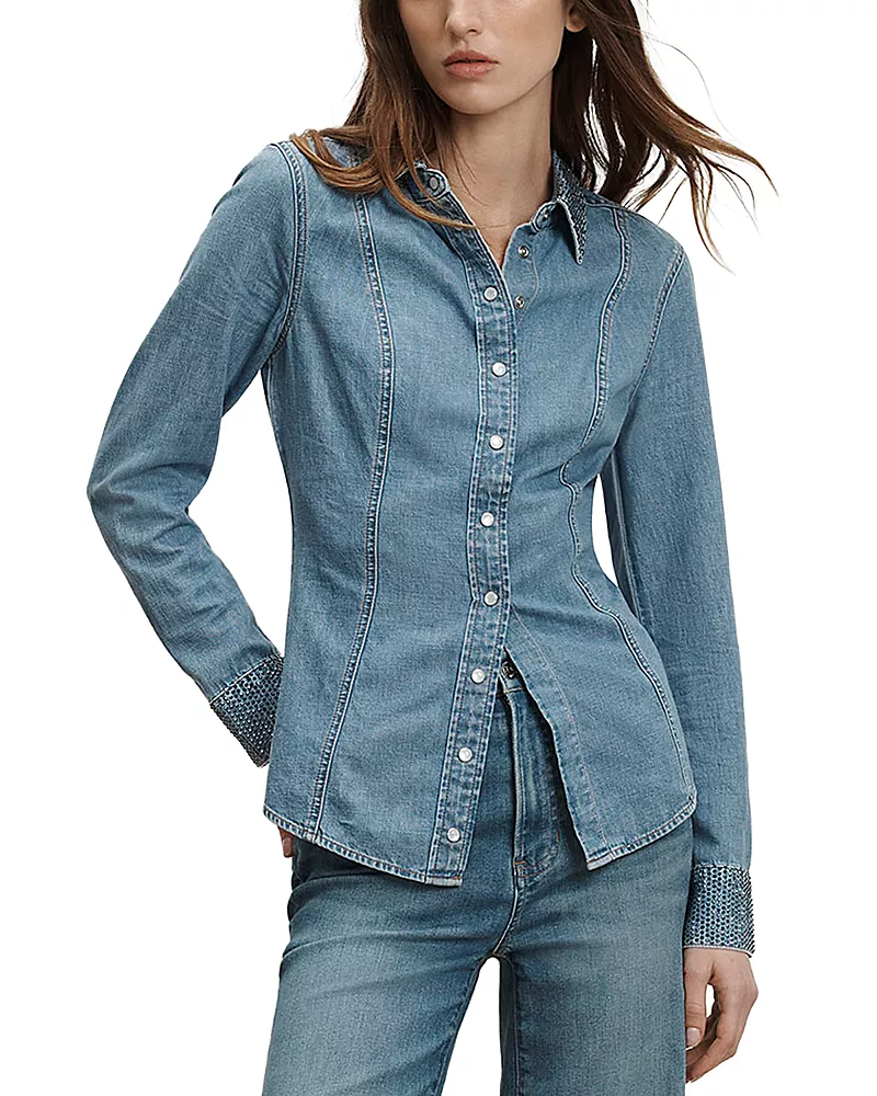 Veronica Beard Eddie Rhinestone Shirt