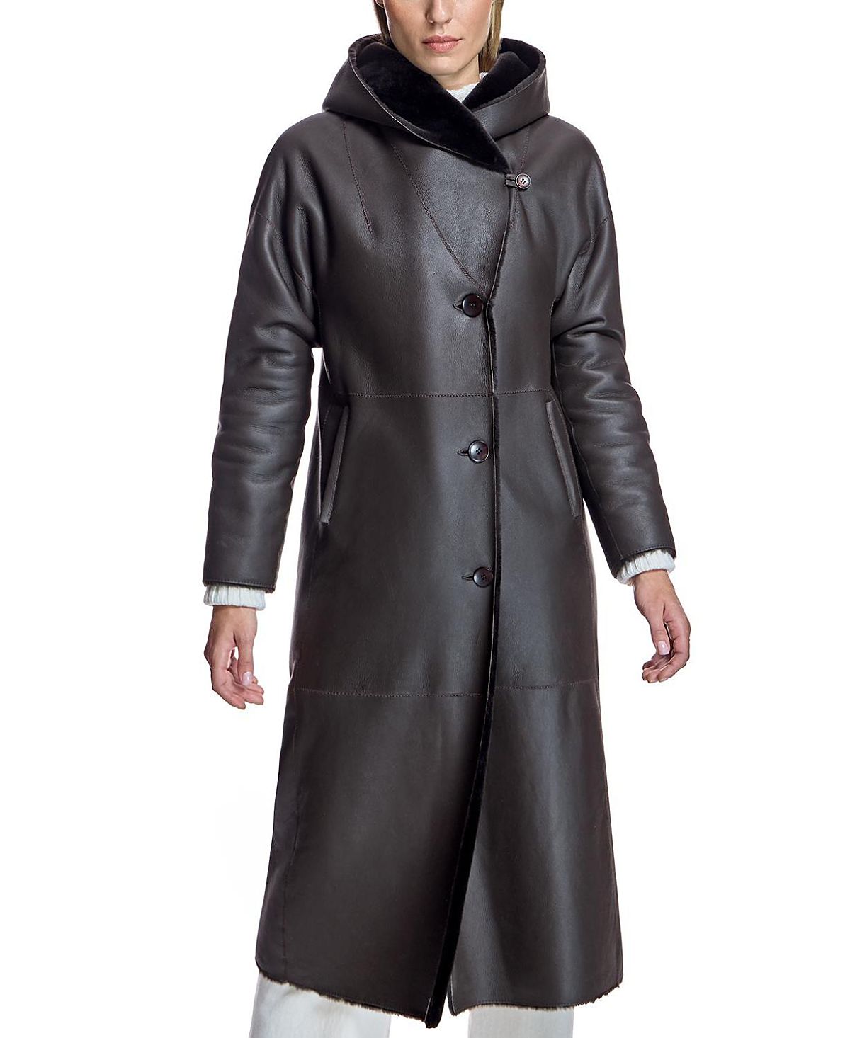 Maximilian Reversible Nappa Shearling Coat