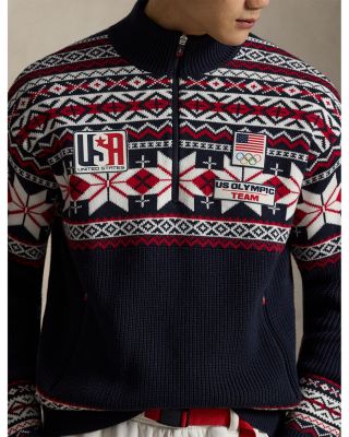 Team USA Wool Quarter Zip Sweater