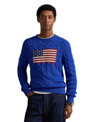 Cable Knit Flag Sweater