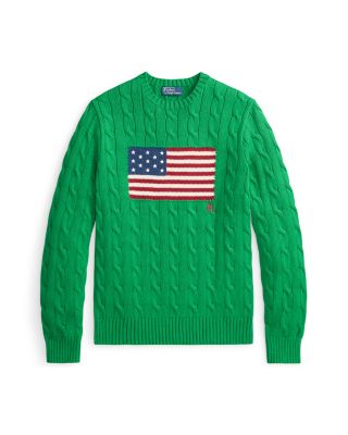 Cable Knit Flag Sweater