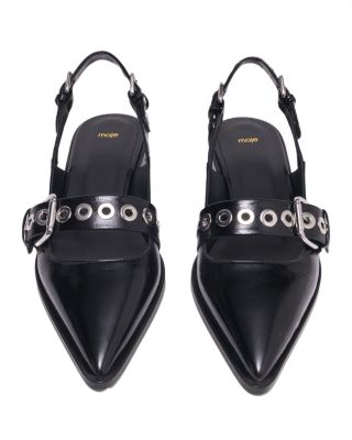 Women's Leather Slingback Flats