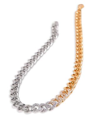 Rhinestone Collar Necklace, 17.7"