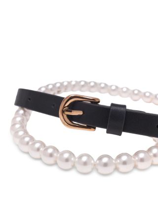 Women's Bead & Leather Belt