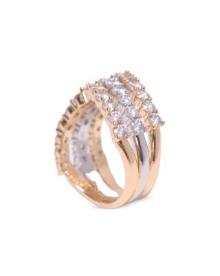 Two Tone Rhinestone Ring