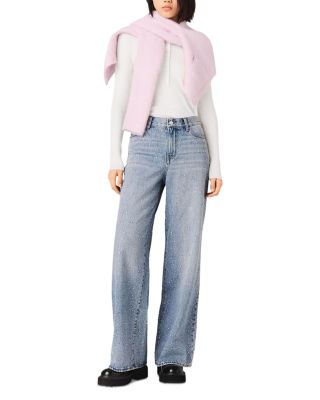 Rhinestone Wide Leg Jeans in Blue