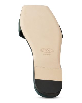 Women's Leather Slide Sandals