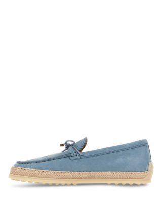 Women's Nubuck Leather Espadrille Loafers