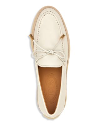 Women's Leather Espadrille Loafers