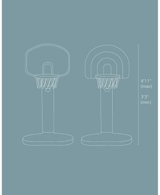 Unisex Basketball Hoop Traditional Rim Blue Colorblock - 3-8 Years Old