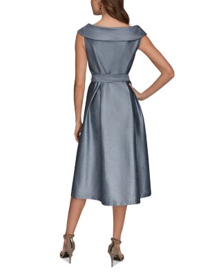 Belted Fit-and-Flare Dress
