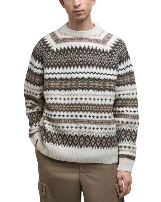 Hase Brushed Fair Isle Crewneck Sweater 