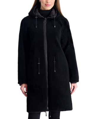 Shearling Parka Coat Reversible To Nylon