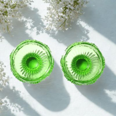 Always the Right Time Grape Crystal Glass Sculptures, Set of 2