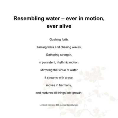 Resembling Water Ever in Motion, Ever Alive Limited Edition Crystal Glass Sculpture