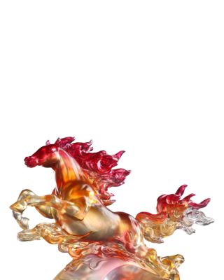 Fireball Charging to Triumph Limited Edition Crystal Glass Sculpture