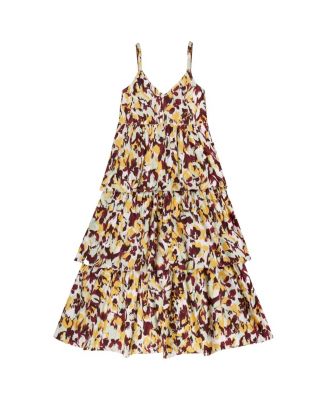 Confetti Printed Tiered Dress