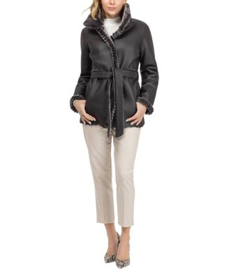  Merino Shearling Lamb Jacket with Whipstitch Trim