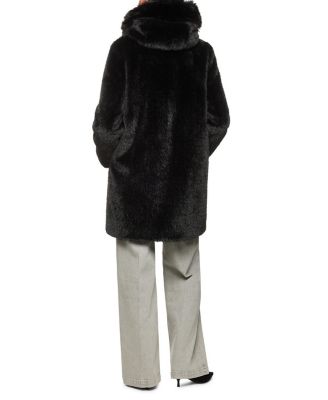 Faux Fur Coat with Hood