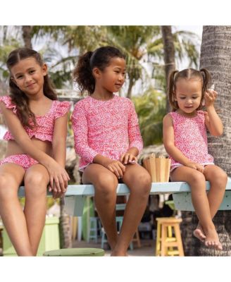 Girls' Ditsy Bloom Skirt Swimsuit - Little Kid