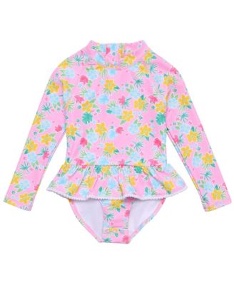 Snapper Rock Girls' Buttercup Bloom Skirt Surf Suit - Little Kid