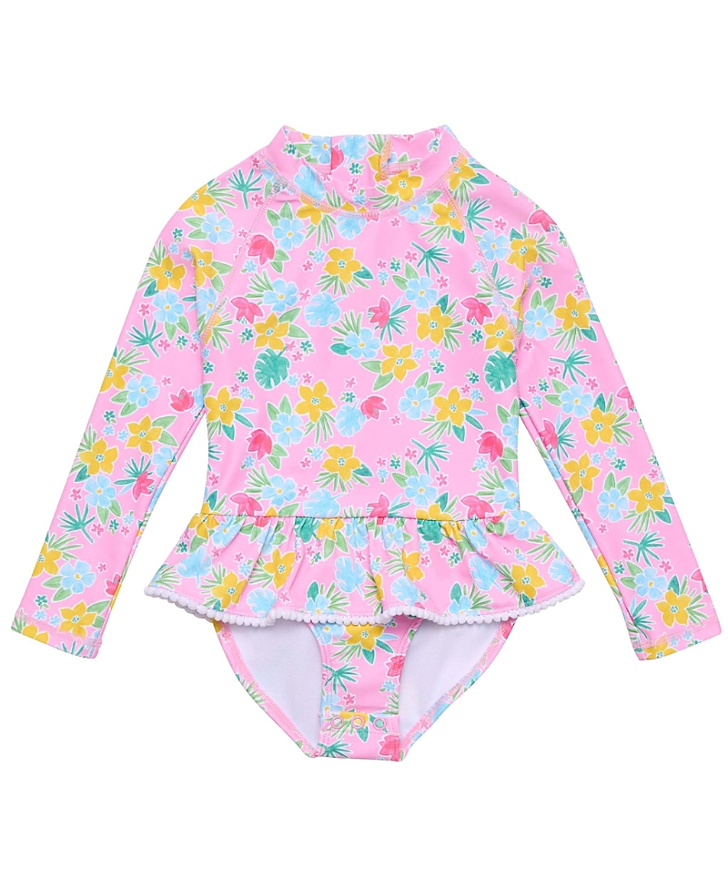 Snapper Rock Girls' Buttercup Bloom Skirt Surf Suit - Little Kid