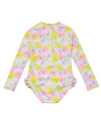 Girls' Aloha Vacay Recycled Leg Frill Surf Suit - Little Kid