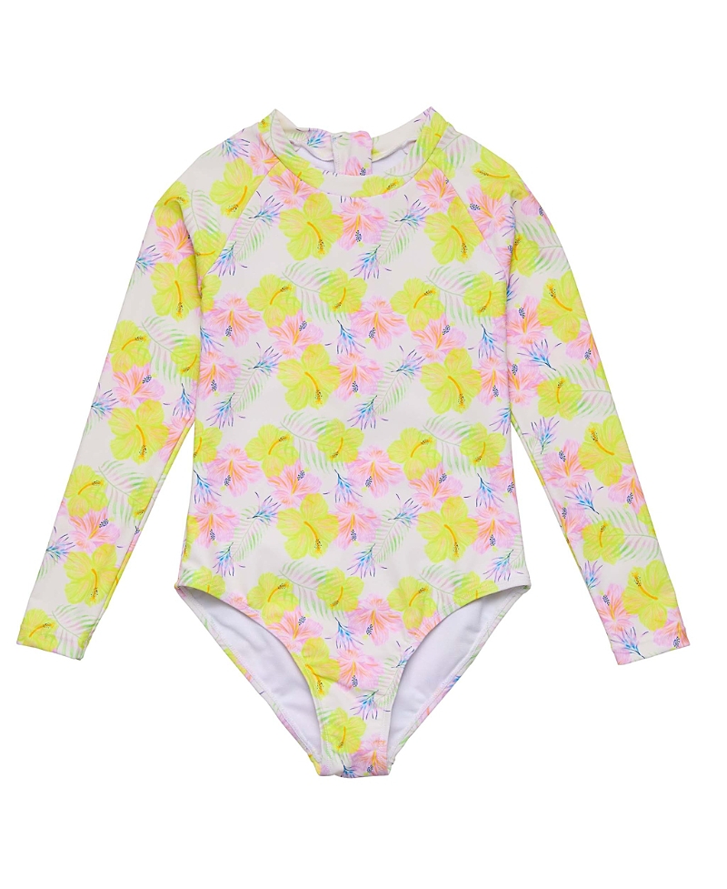 Snapper Rock Girls' Aloha Vacay Recycled Ls Surf Suit - Big Kid