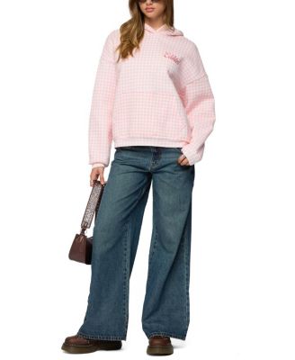 Gingham Oversized Hoodie