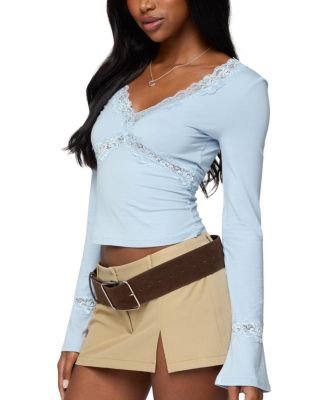 Mathilda Lacey Bell Sleeve Top