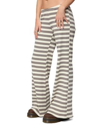 Avalie Striped Ribbed Pants