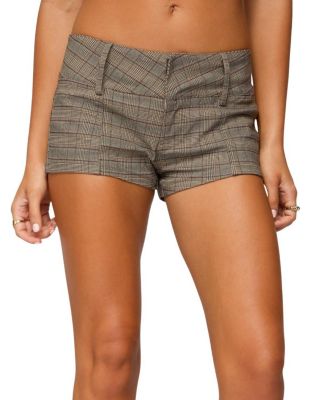  Ayvey Plaid Tailored Micro Shorts