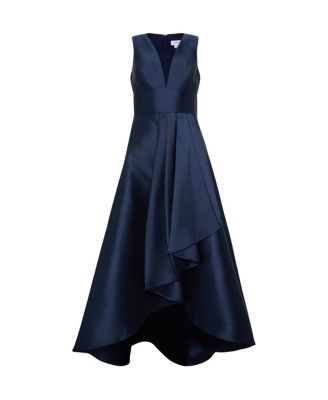 Sleeveless Plunge Waterfall Maxi Dress