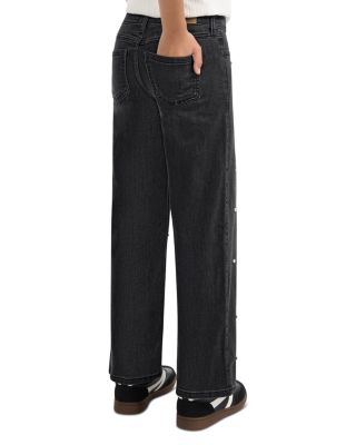 Girls' High Rise Wide Leg Embellished Jeans - Little Kid, Big Kid